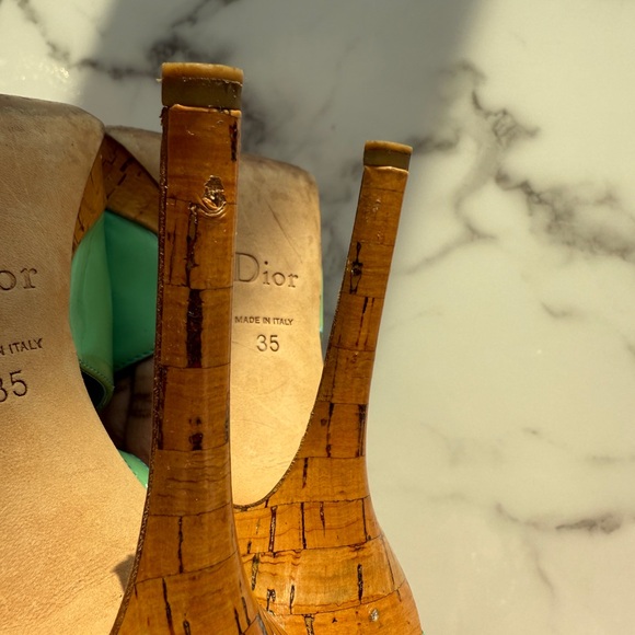 Christian Dior mint open toe sandle heels - Picture 6 of 6